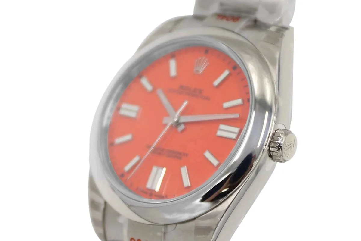 Oyster Perpetual 41mm esfera rojo coral 114300 - Imagen 4