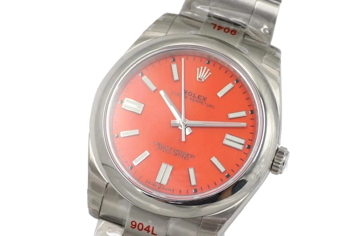 Oyster Perpetual 41mm esfera rojo coral 114300 - Imagen 3