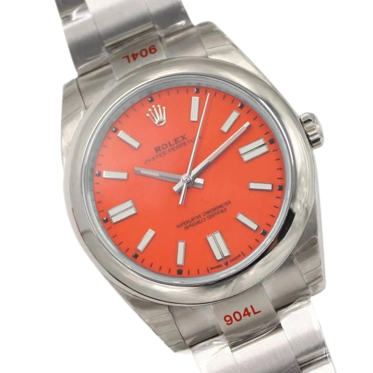 Oyster Perpetual 41mm esfera rojo coral 114300 - Imagen 2