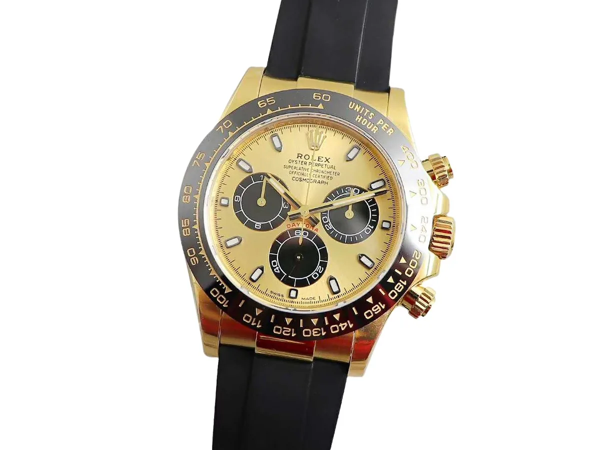 Daytona 116518LN esfera champán y negra en oro amarillo - Imagen 2