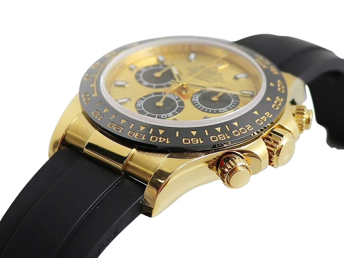 Daytona 116518LN esfera champán y negra en oro amarillo - Imagen 3