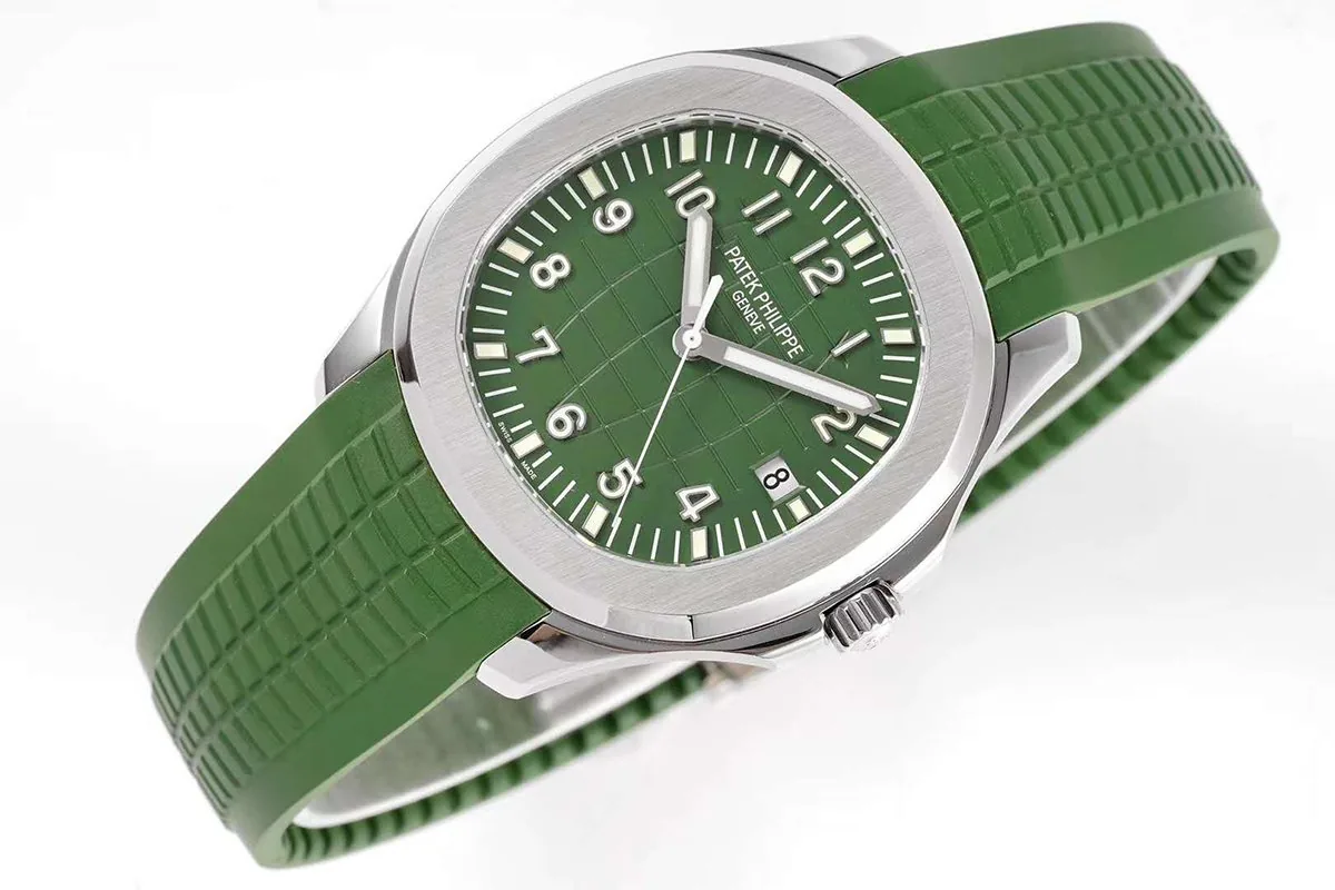 Aquanaut 5168G-010 esfera verde en oro blanco - Imagen 2