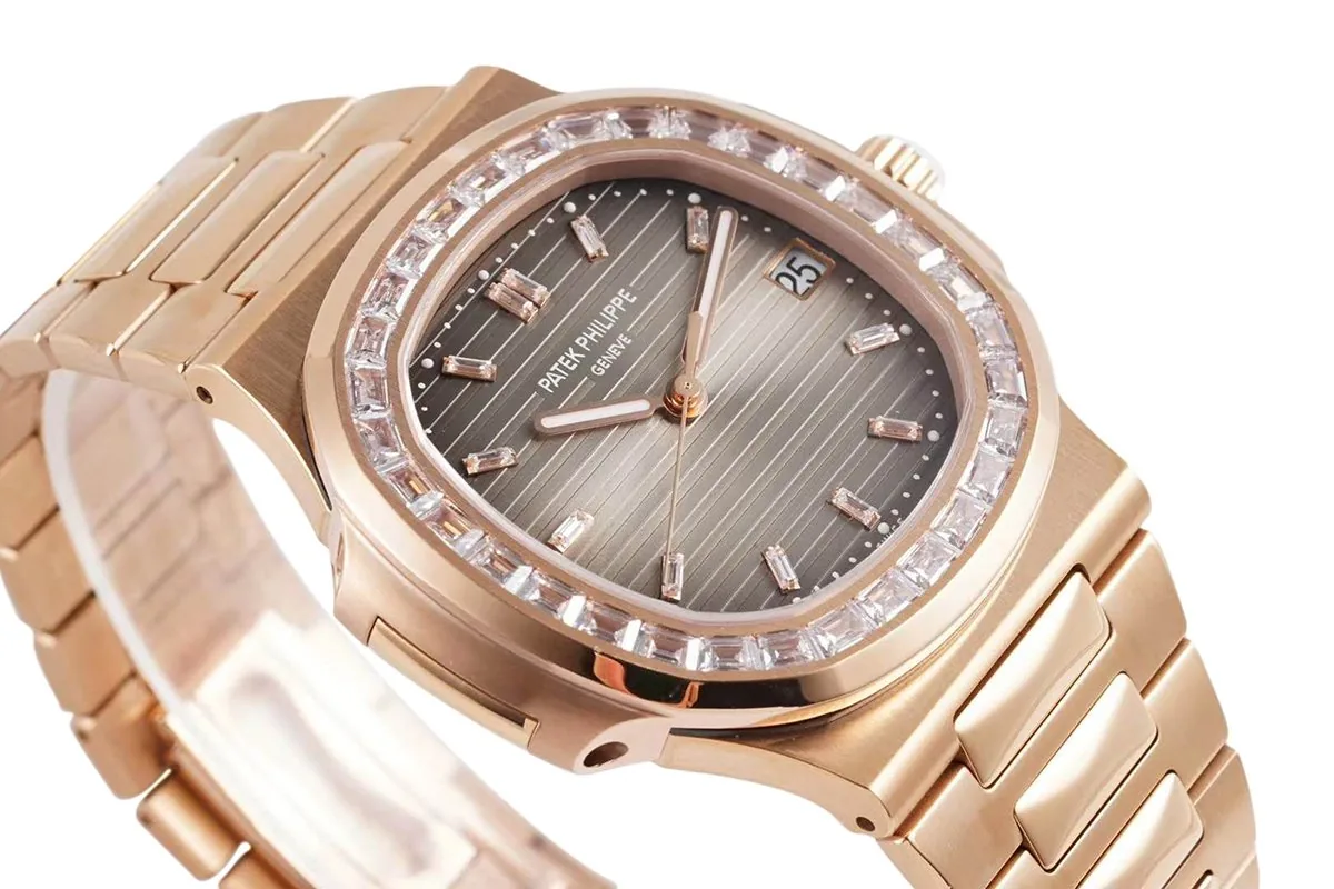 Nautilus Jumbo 5711/1R-001 Brown Dial with Diamond Bezel - Image 5