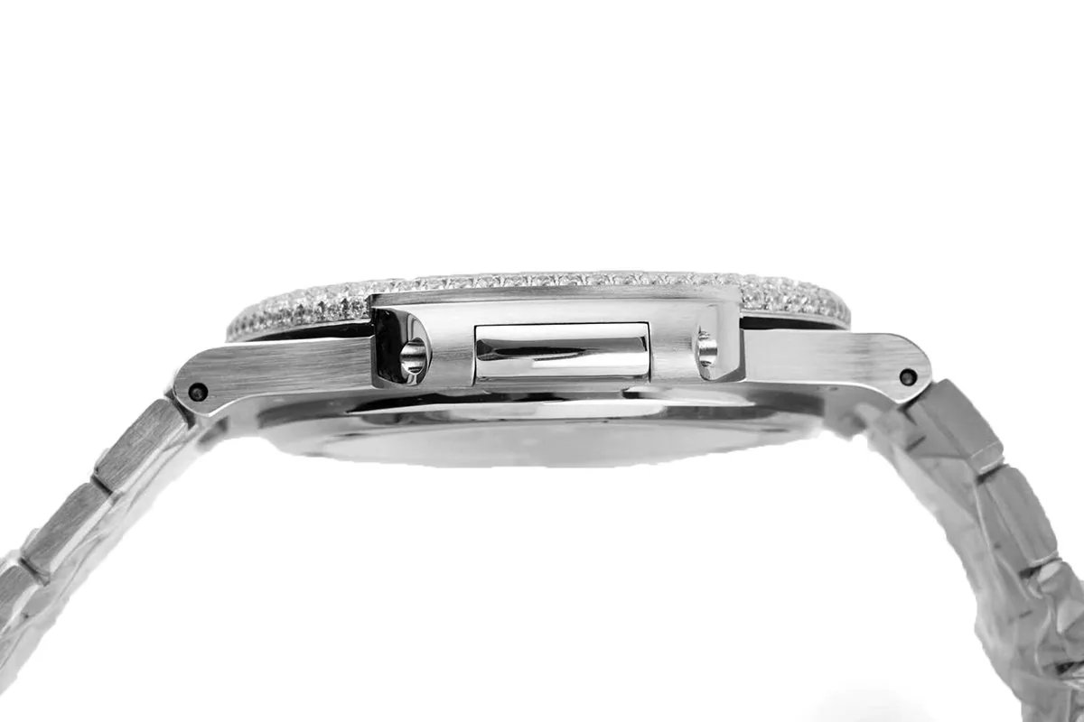 Nautilus Jumbo 5711 Diamond Dial in White Gold with Paved Diamonds - Image 9