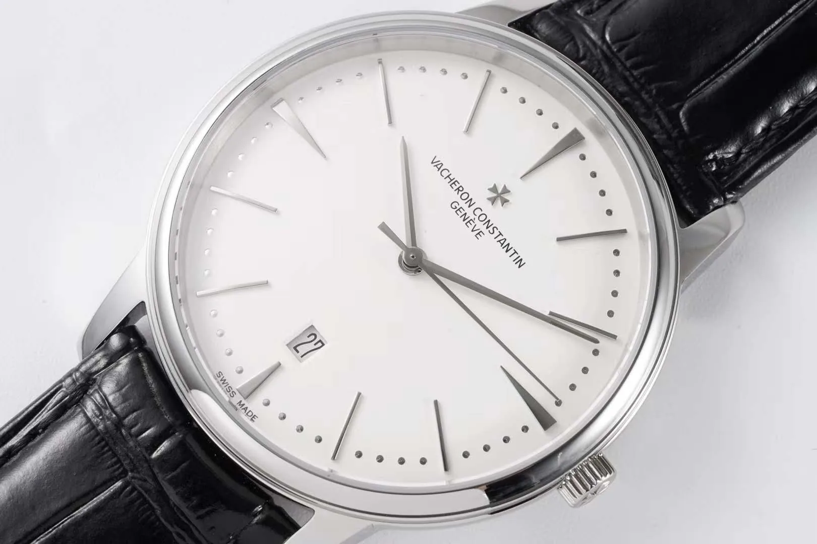 Patrimony quadrante bianco in oro bianco Ref: 85180 - immagine 5