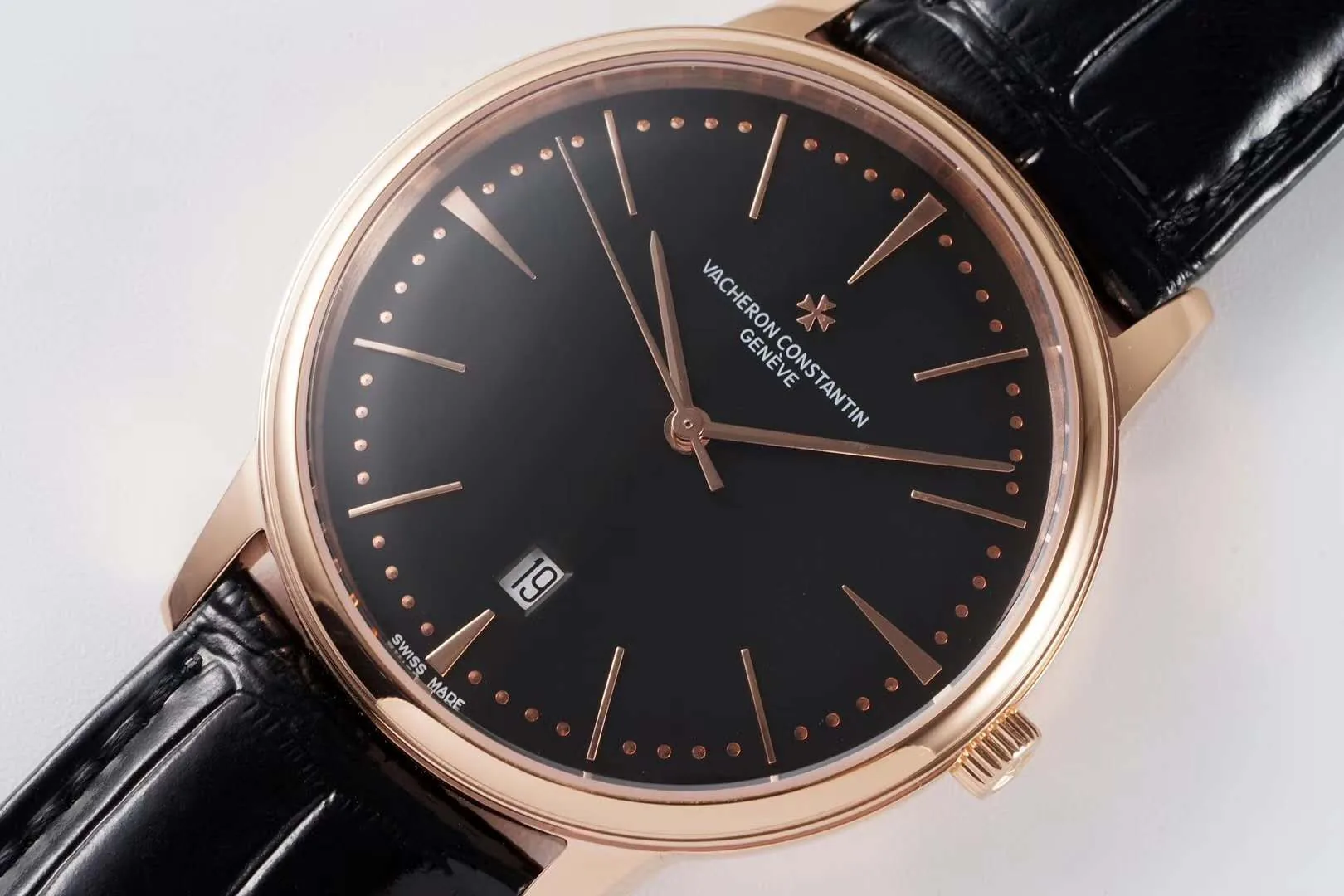 Patrimony Black Dial in Pink Gold Ref: 85180 - Image 2