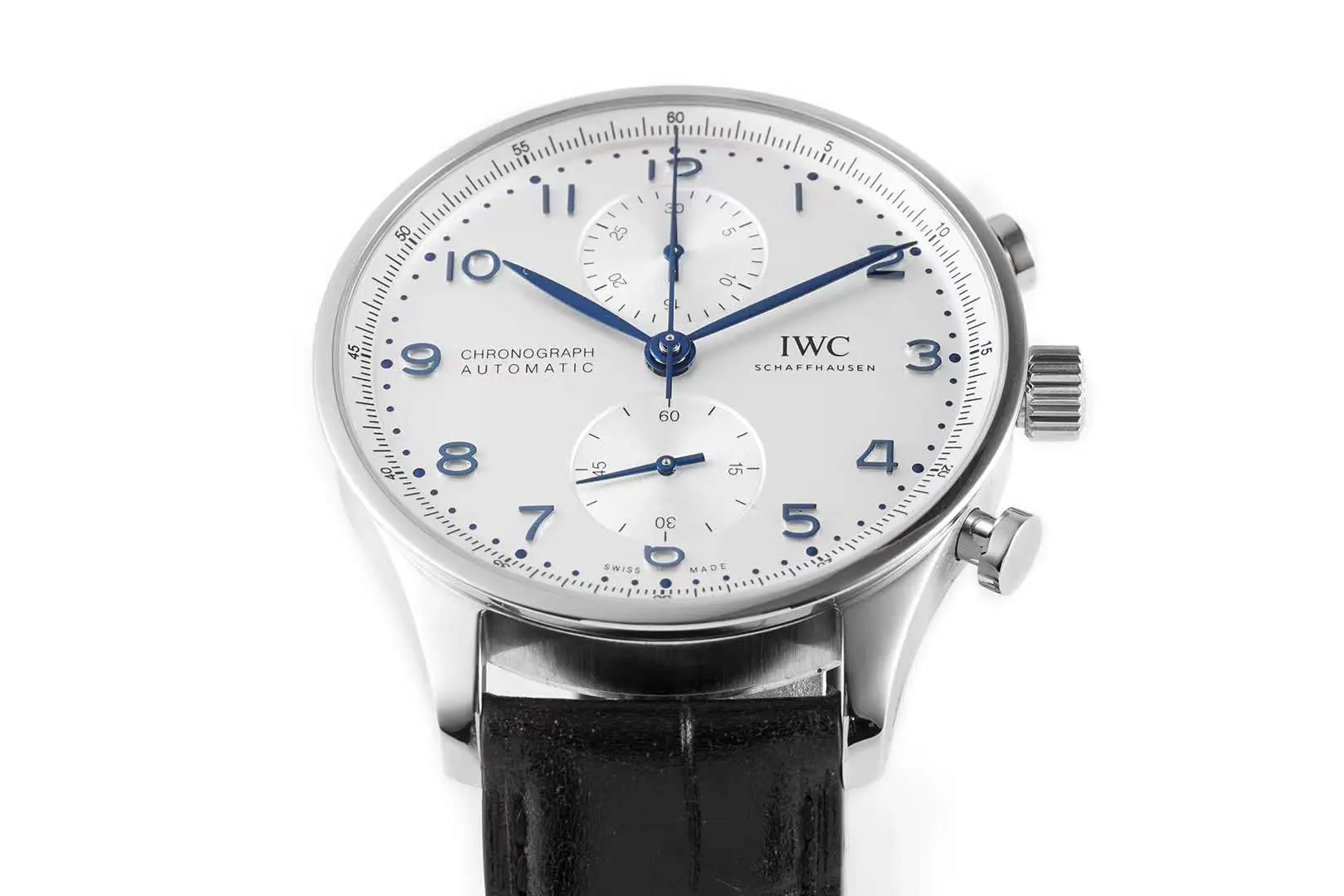 Portugieser Chronograph IW371605 quadrante bianco in acciaio - immagine 4