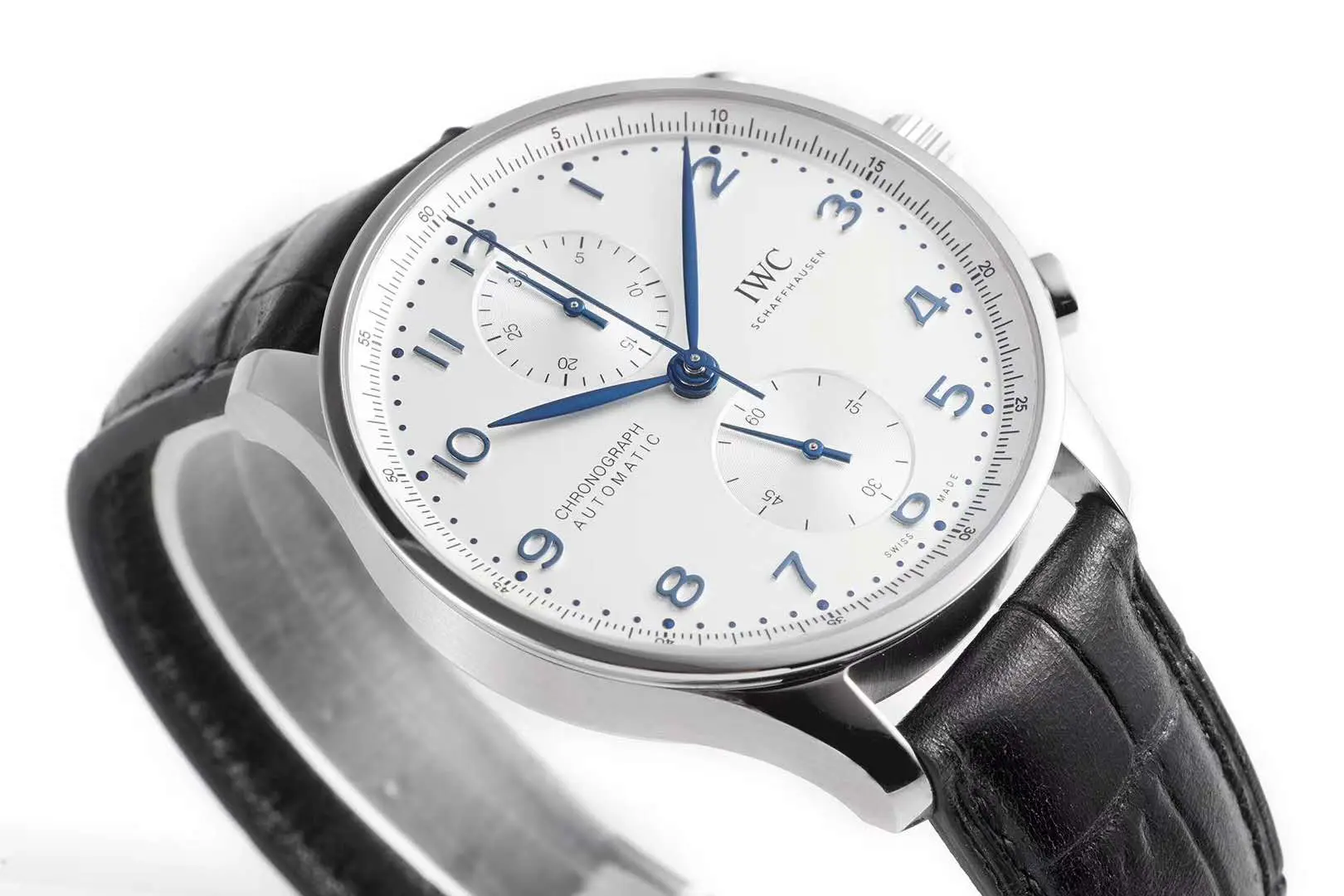 Portugieser Chronograph IW371605 quadrante bianco in acciaio - immagine 5