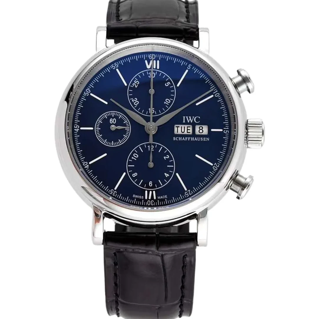 Portofino Chronograph IW390303 Edition “150 Years” Blue Dial in Steel