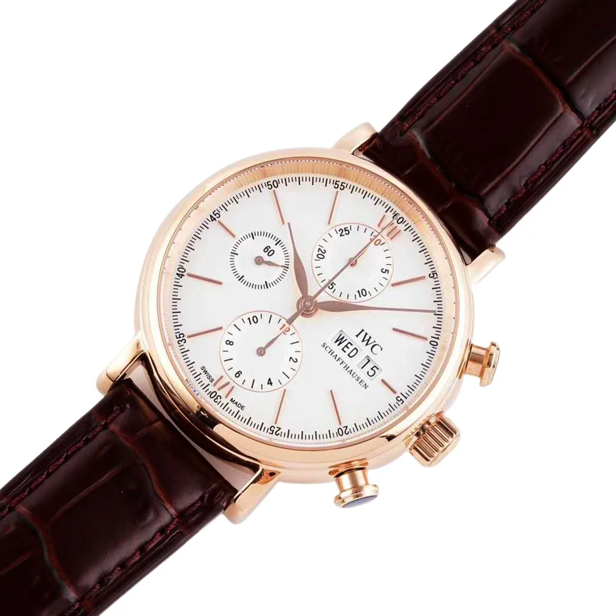 Portofino Chronograph IW391025 Edition “150 Years” cadran blanc en or rose – Image 2