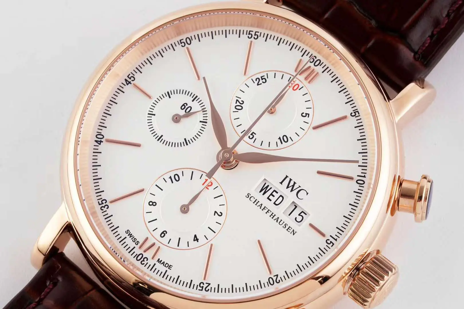 Portofino Chronograph IW391025 Edition “150 Years” cadran blanc en or rose – Image 3