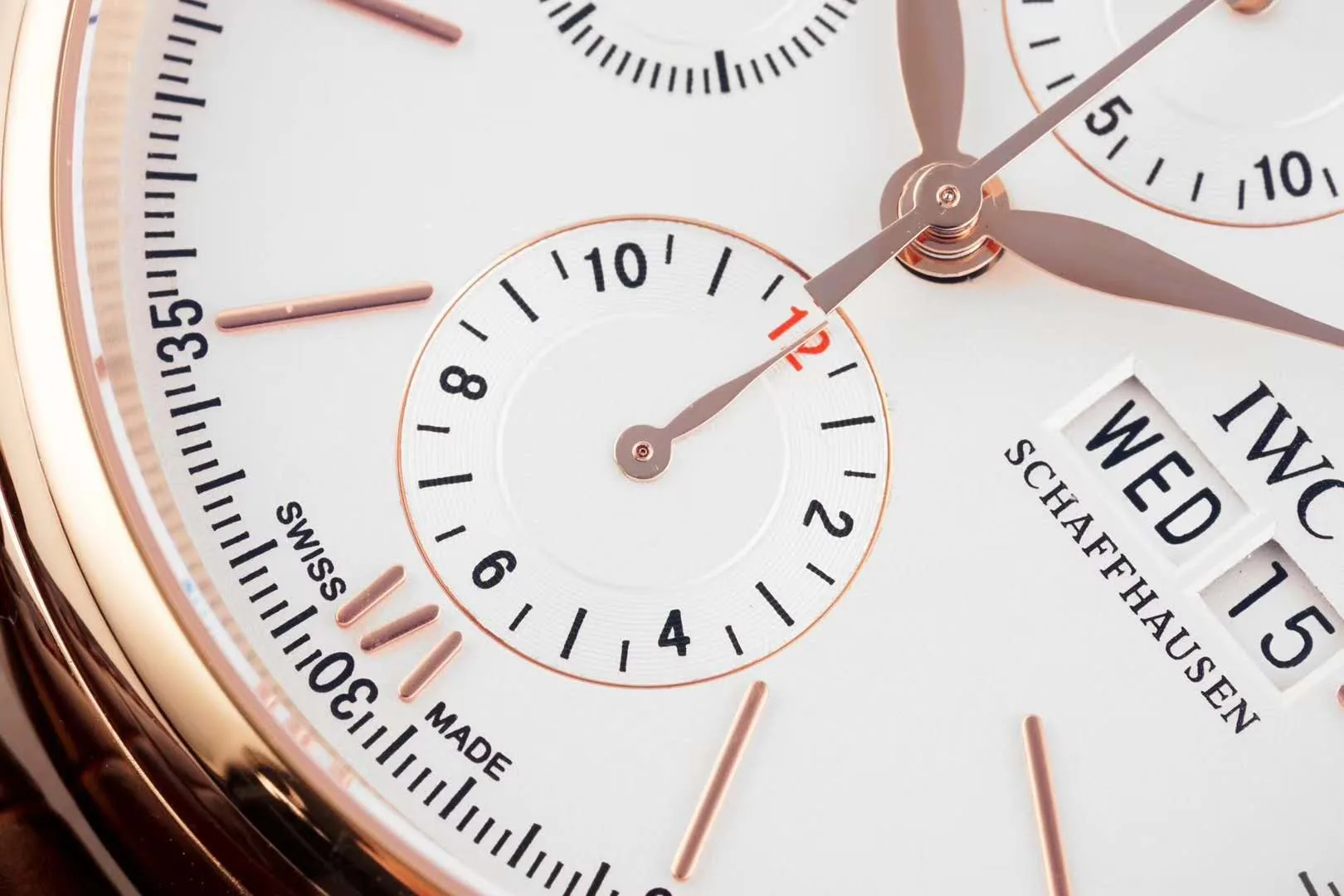 Portofino Chronograph IW391025 Edition “150 Years” cadran blanc en or rose – Image 4