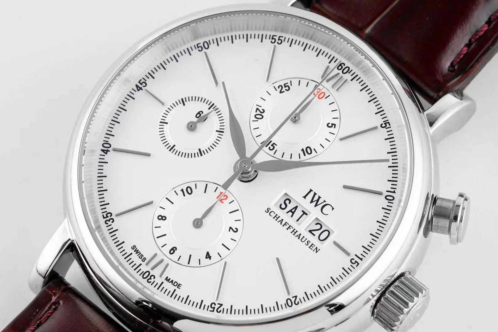 Portofino Chronograph IW391027 Edition „150 Years“ weißes Zifferblatt in Stahl – Bild 5