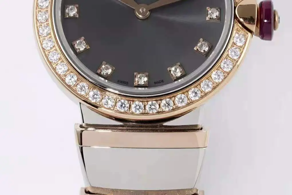 Lvcea Grey Dial in Rose Gold/Steel with Diamond Bezel - Image 3