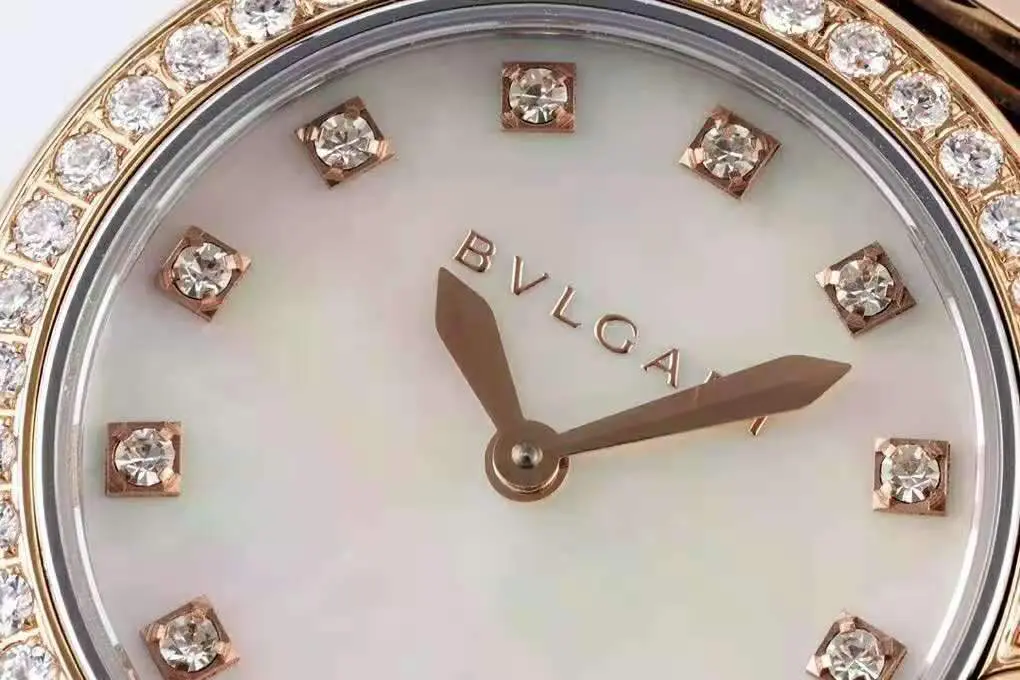 Lvcea esfera MOP en oro rosa/acero con bisel de diamantes - Imagen 5
