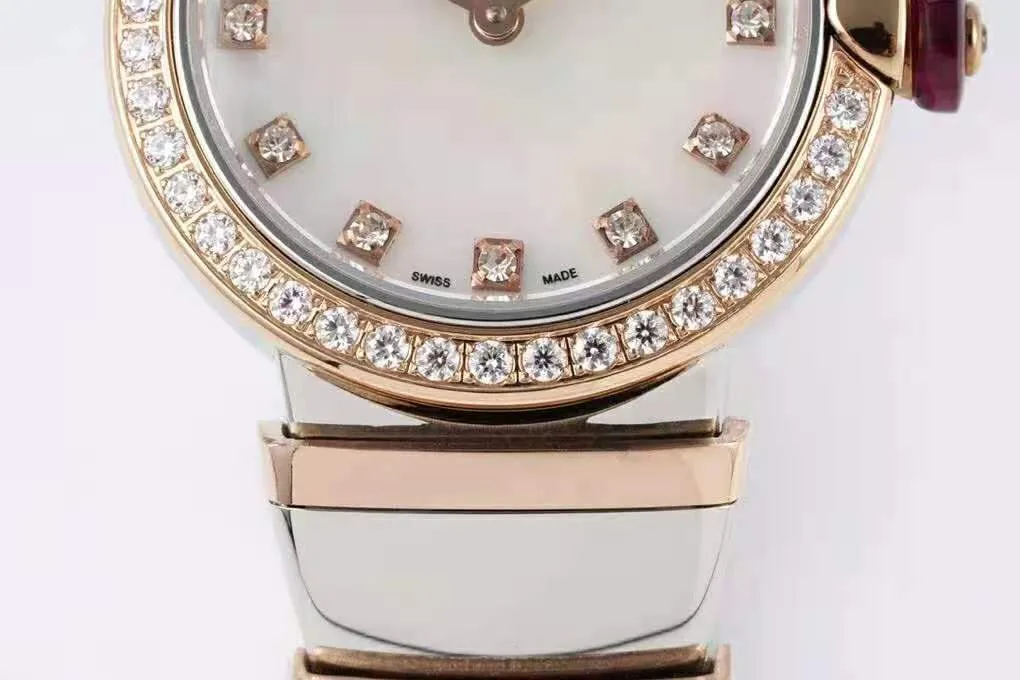 Lvcea esfera MOP en oro rosa/acero con bisel de diamantes - Imagen 3