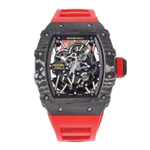 RM 035-02 Rafael Nadal carbonio NTPT su cinturino in gomma rosso