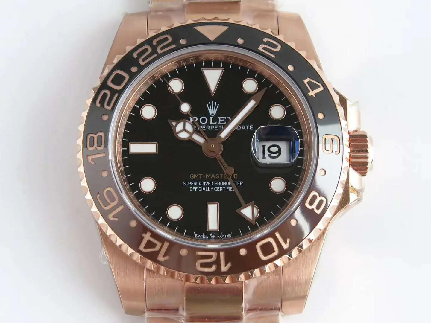 GMT Master II 126715 CHNR Clean Facctory “Rootbeer” in Rose Gold - Image 3