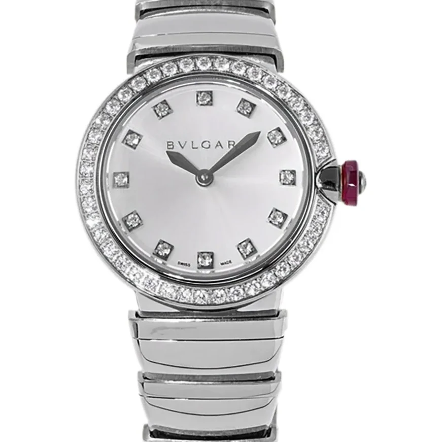 Lvcea Silver Dial in Steel with Diamond Bezel