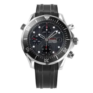 Seamaster Diver 300m Chronograph Black Dial on Rubber Strap