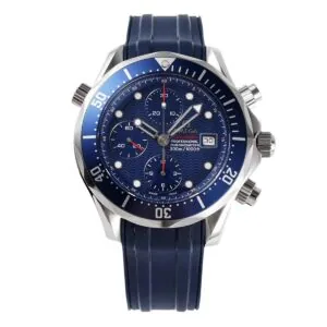 Seamaster Diver 300m Chronograph Blue Dial on Rubber Strap