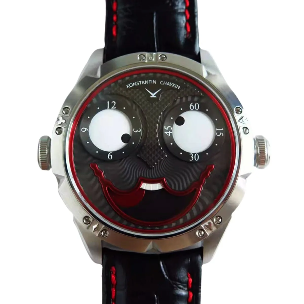 Wristmons Clown schwarzes Zifferblatt