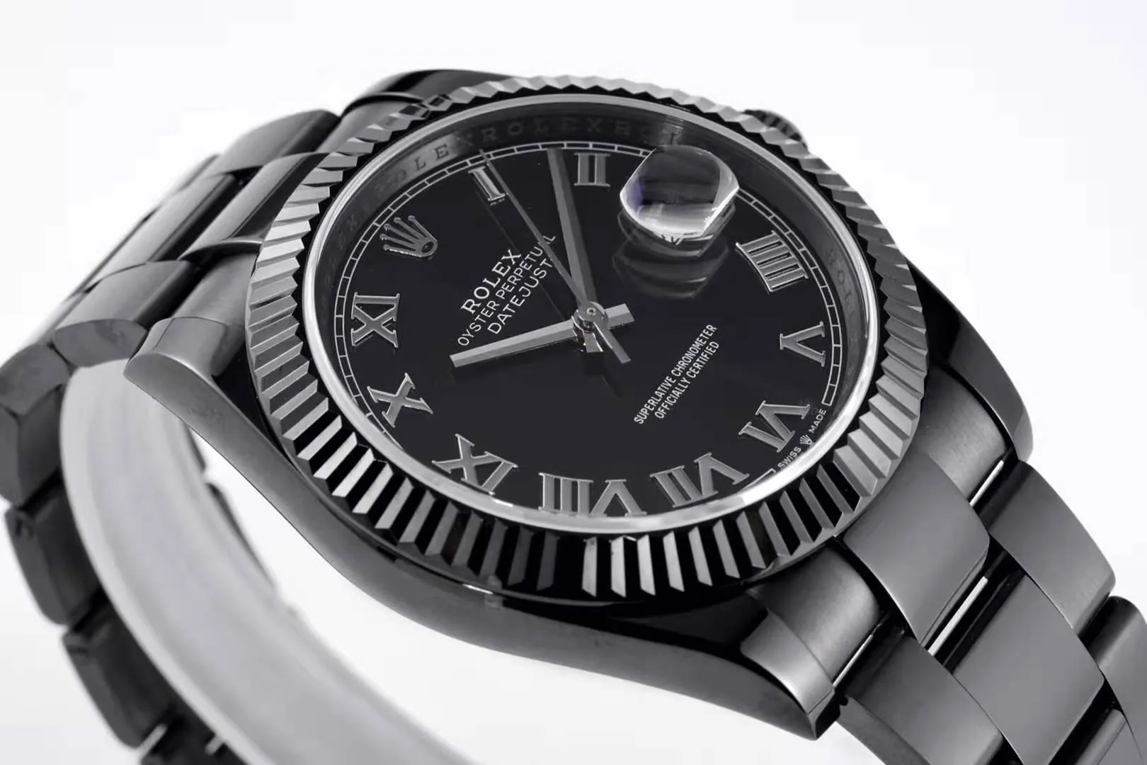 Datejust 41 Black Dial with Roman Markers in PVD Black - Image 5