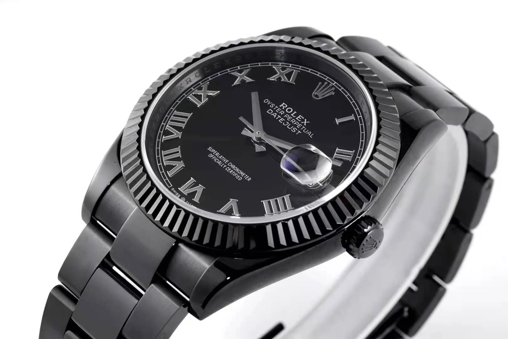Datejust 41 Black Dial with Roman Markers in PVD Black - Image 3