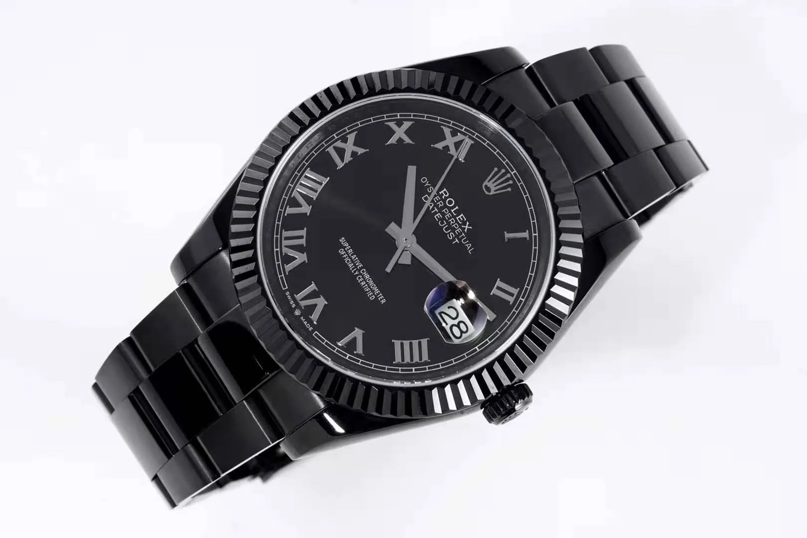 Datejust 41 Black Dial with Roman Markers in PVD Black - Image 2