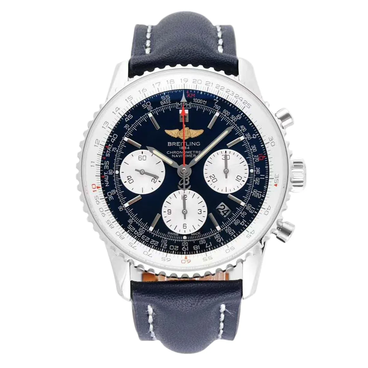 Navitimer 01 Chronograph Blue Dial in Steel