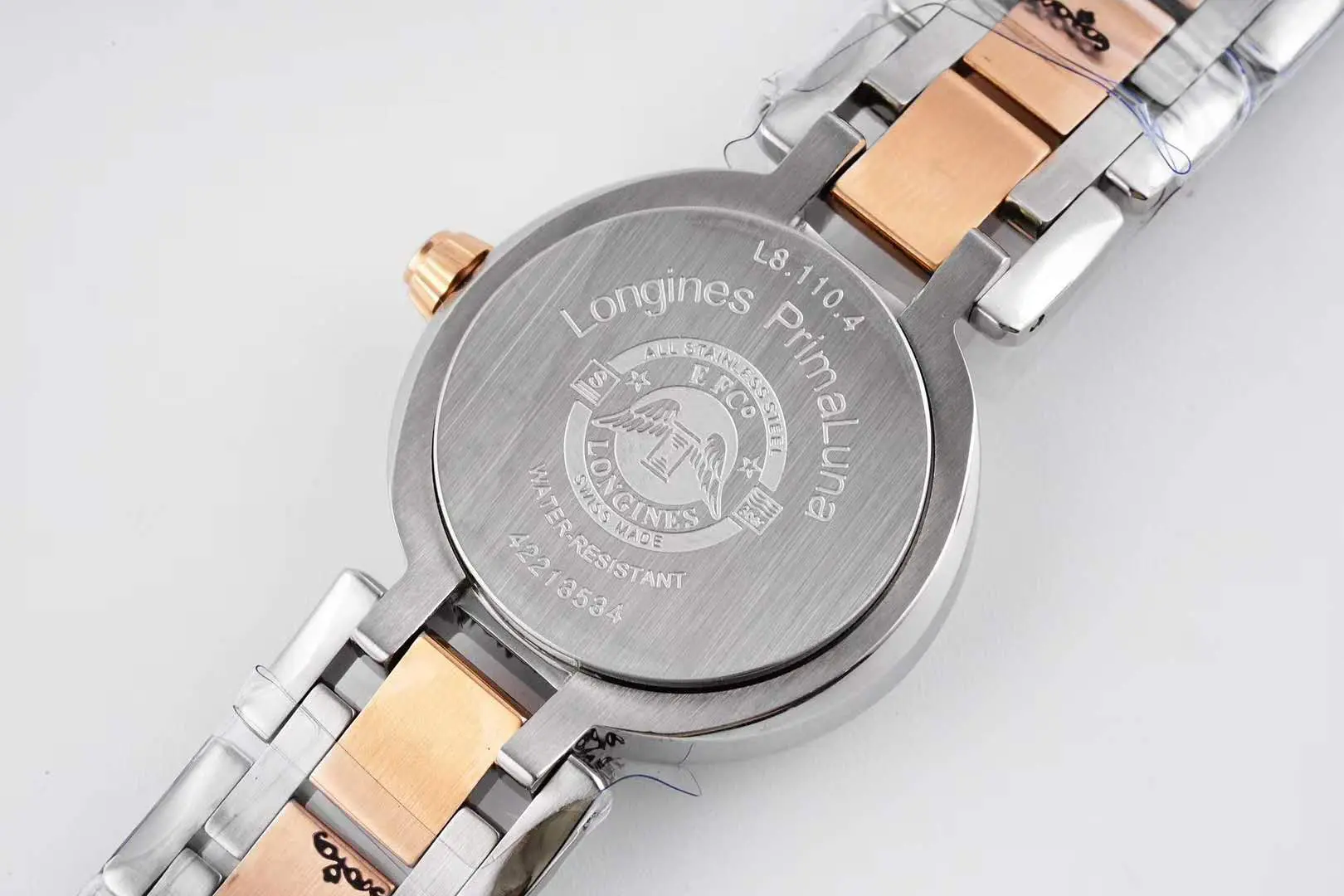 Primaluna MOP White Dial with Diamond Markers in Rose Gold - Image 7