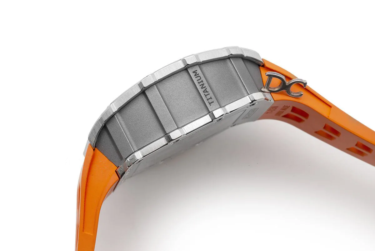 RM 011-03 Automatic Flyback Chronograph in Titanium on Orange Rubber - Image 7