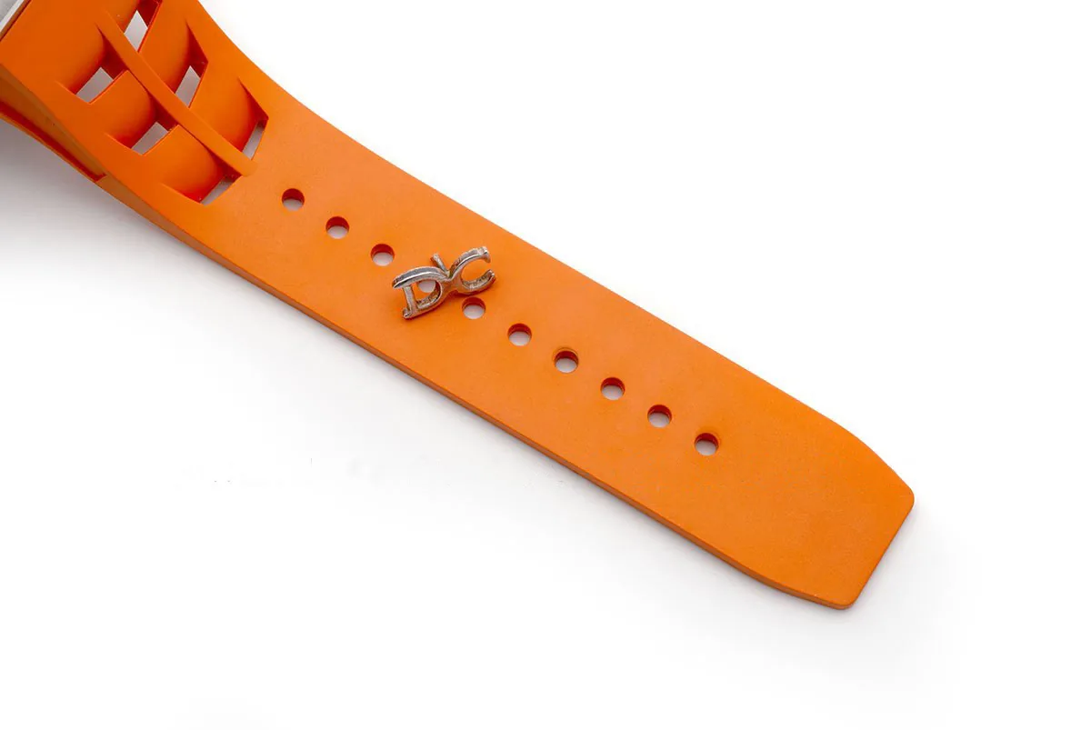 RM 011-03 Automatic Flyback Chronograph in Titanium on Orange Rubber - Image 6