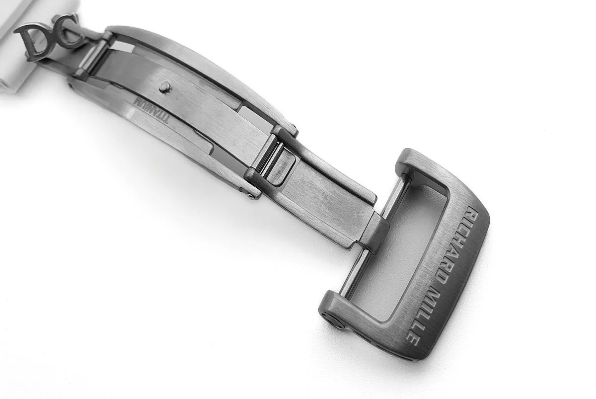 RM 011 Saint Tropez Polo Club White ATZ Ceramic and Titanium on White Rubber Strap - Image 6