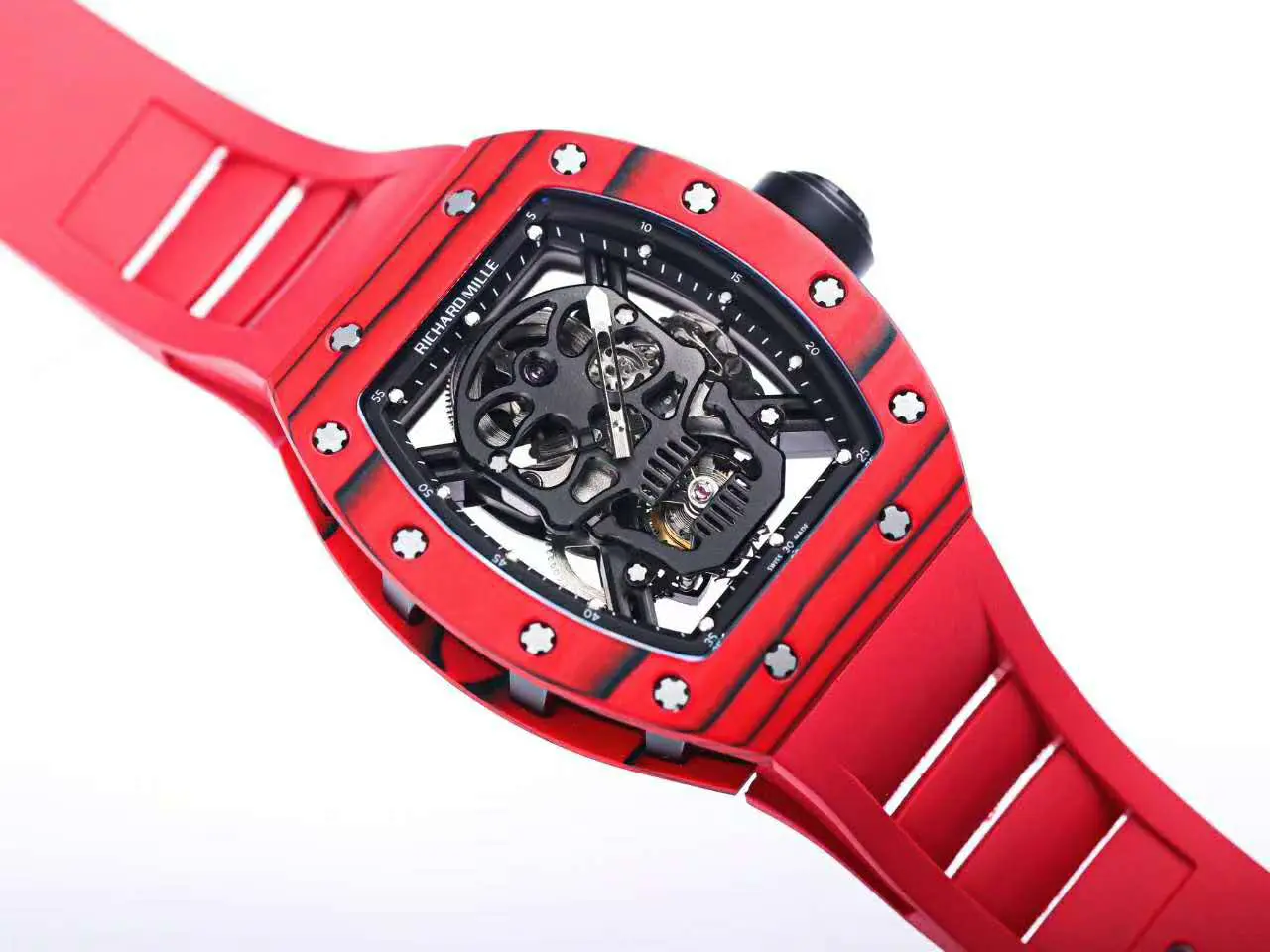 RM 052-01 Tourbillon Black Skull in Red NTPT Carbon - Image 4