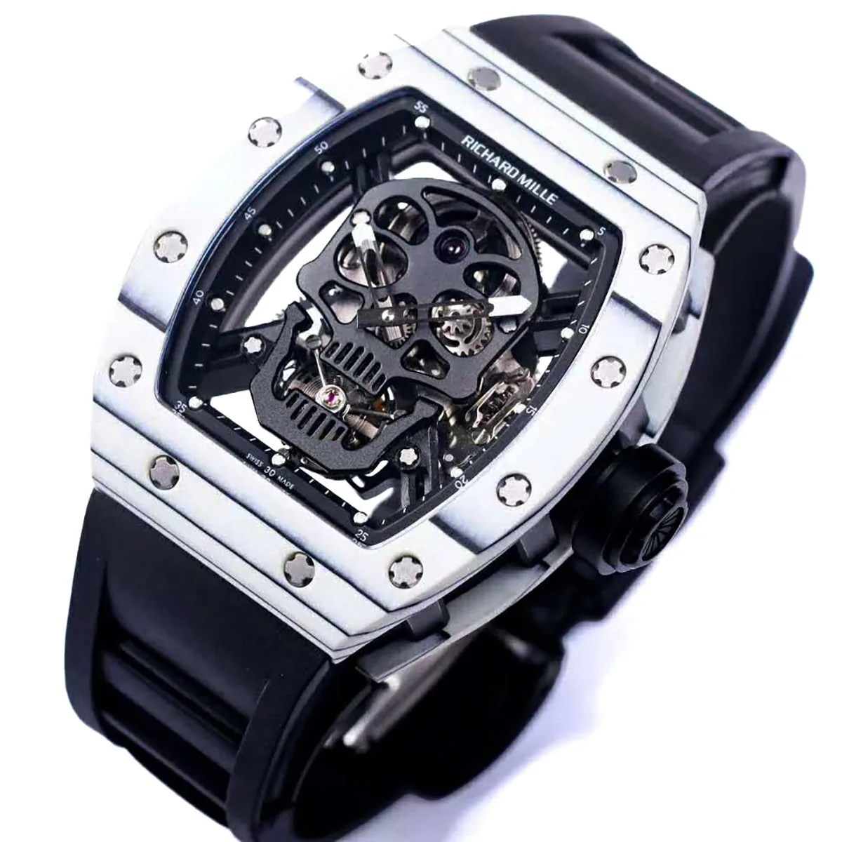 RM 052-01 Tourbillon Black Skull in White NTPT Carbon - Image 2