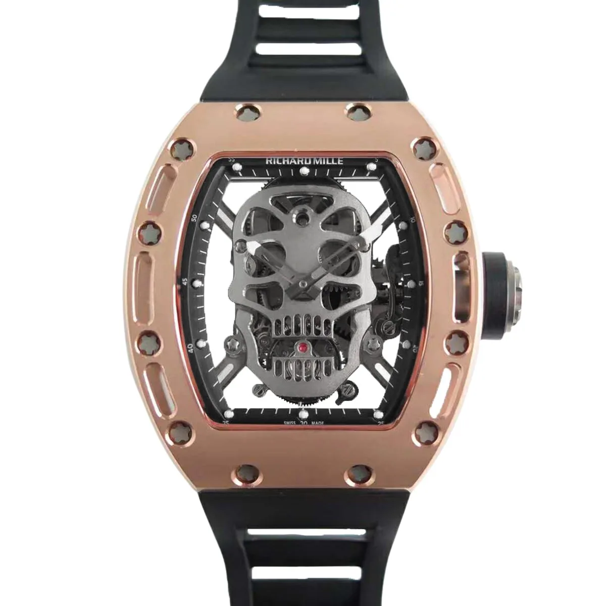 RM 052-01 Tourbillon Skull en oro rosa