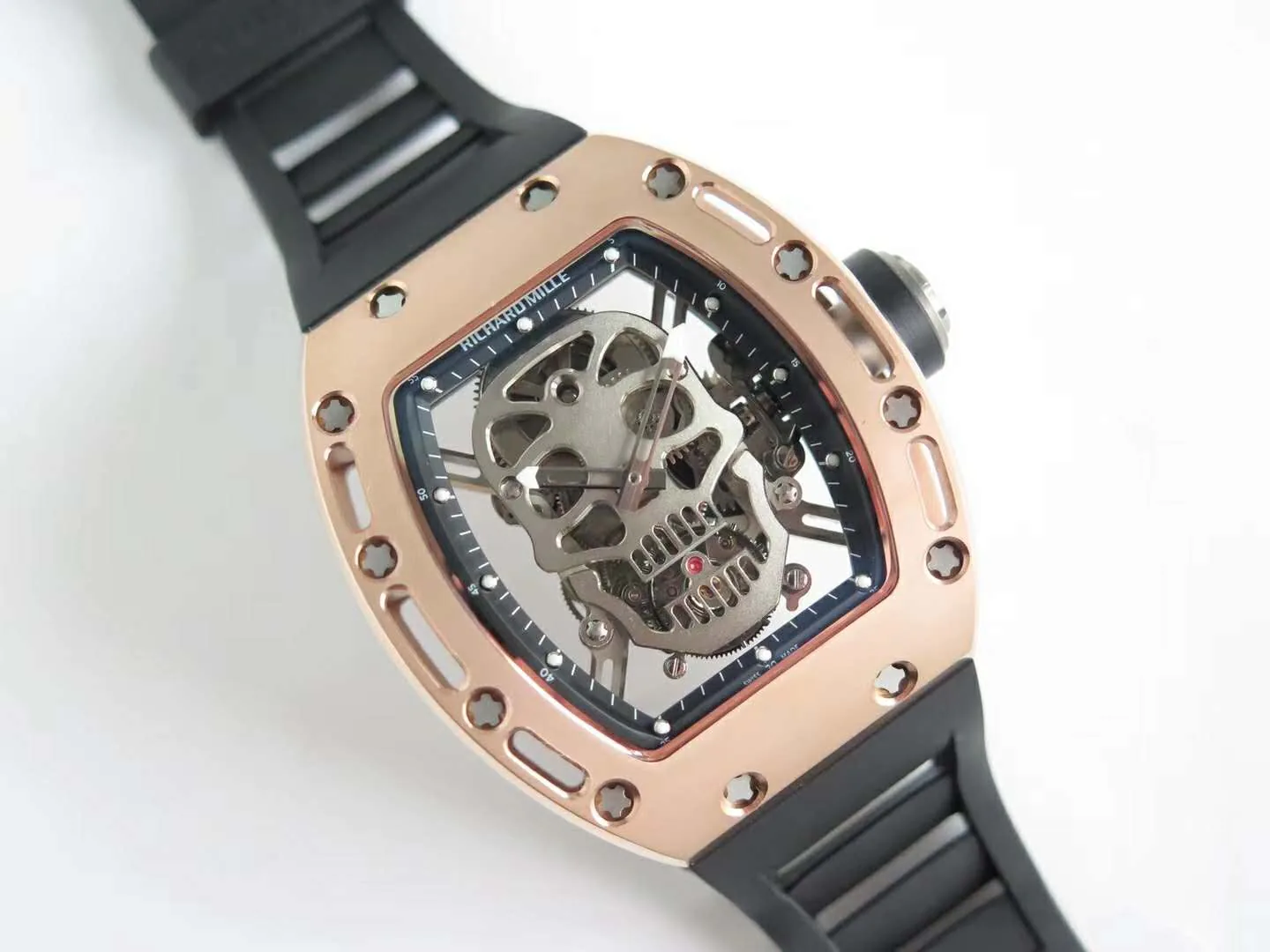 RM 052-01 Tourbillon Skull en oro rosa - Imagen 2