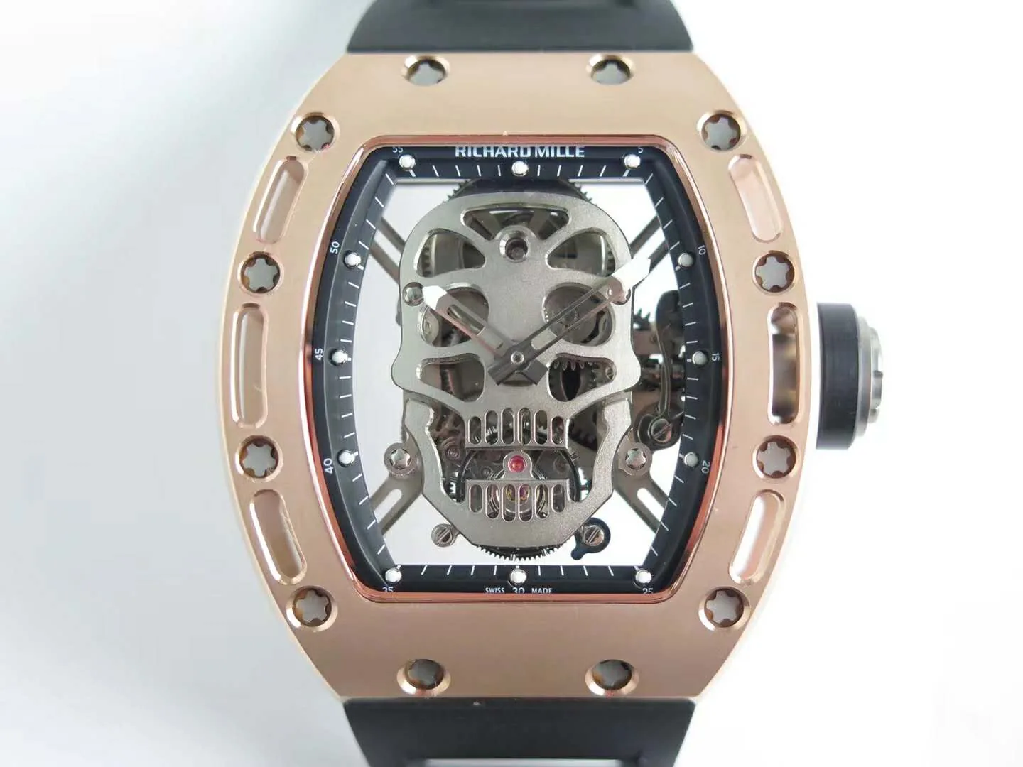 RM 052-01 Tourbillon Skull en oro rosa - Imagen 4