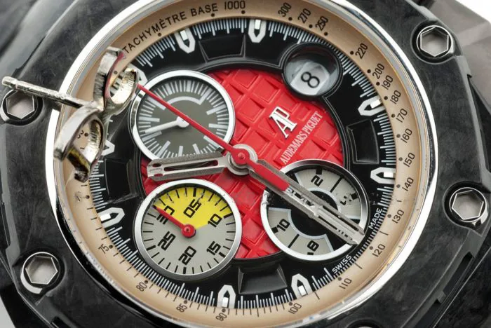 Royal Oak Offshore 26290IO 44mm céramique JF cadran noir/rouge sur bracelet en cuir noir A3126 – Image 2