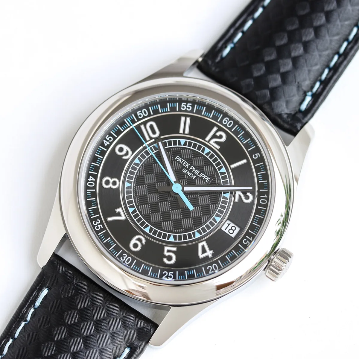 Calatrava 6007G-001 cadran noir bleu ciel en or blanc – Image 3