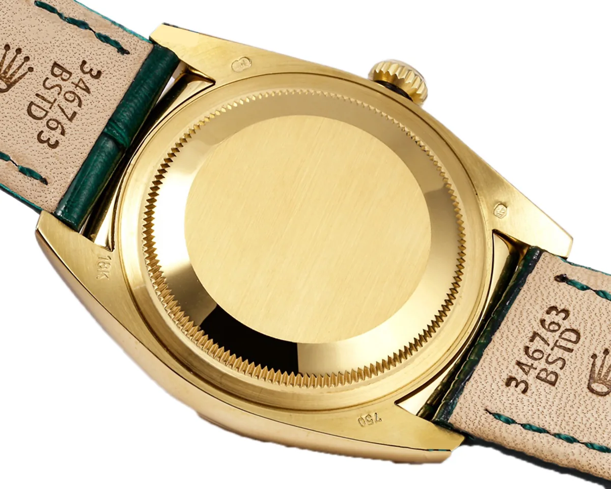 Day-Date 40 esfera blanca en oro amarillo con correa de piel - Imagen 6