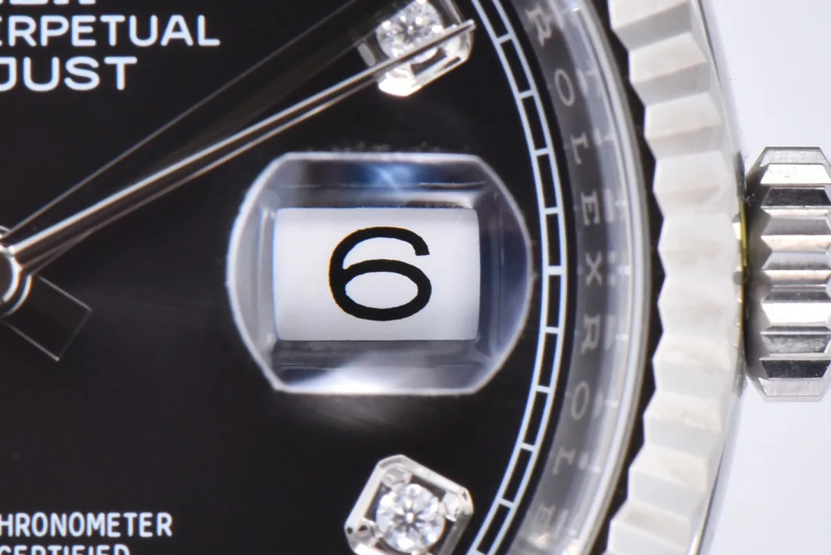 Datejust 36 126234 cadran noir brillant index diamants en acier sur bracelet Jubilee – Image 4