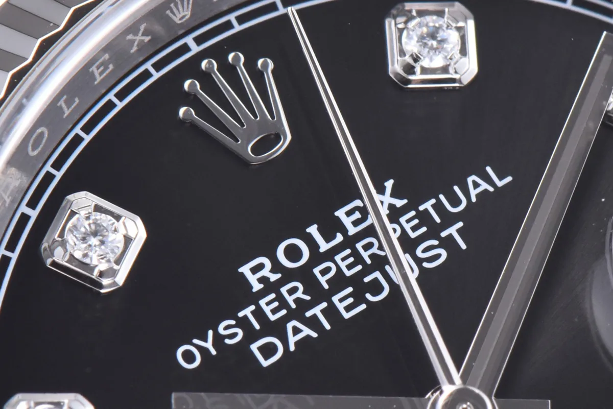 Datejust 36 126234 cadran noir brillant index diamants en acier sur bracelet Jubilee – Image 3