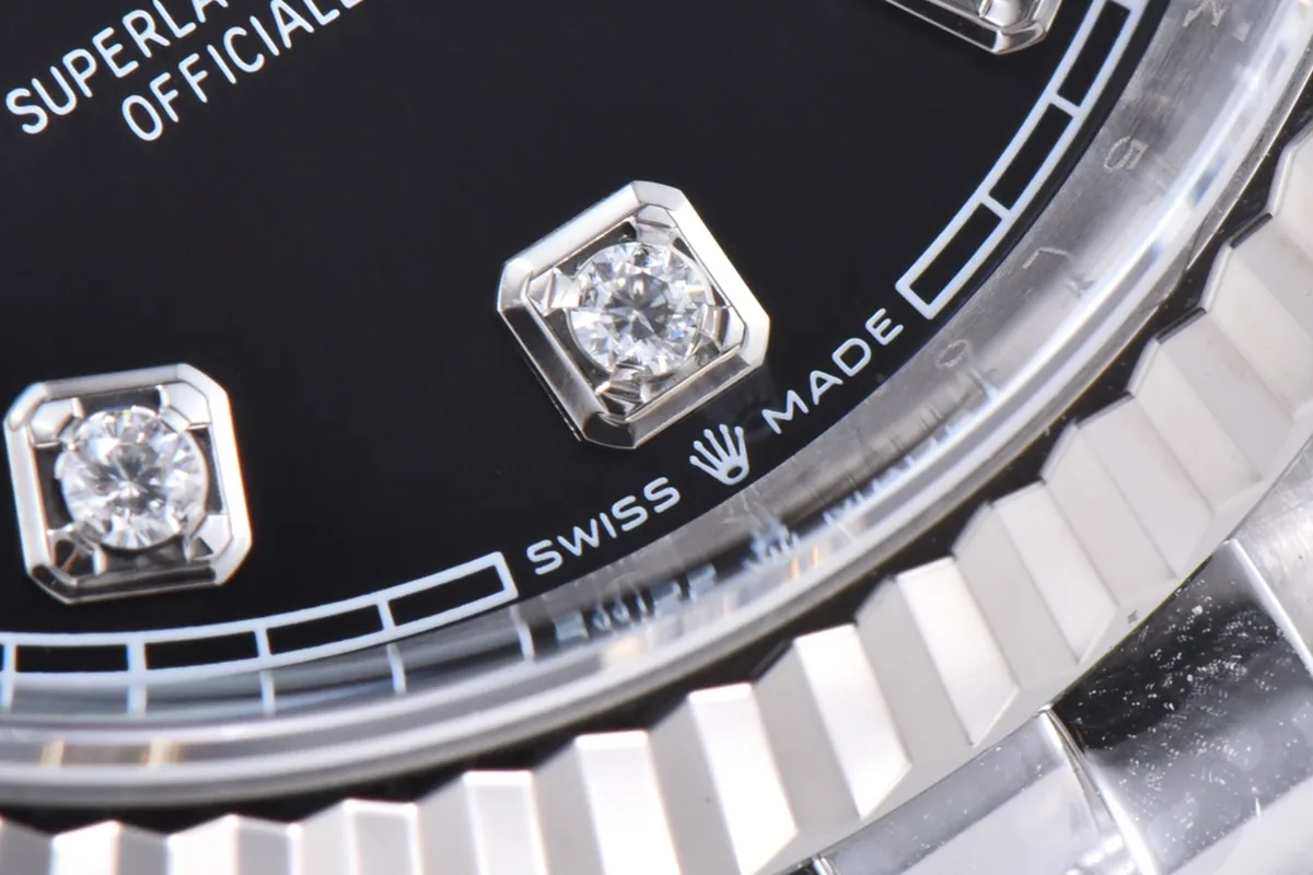Datejust 36 126234 cadran noir brillant index diamants en acier sur bracelet Jubilee – Image 6