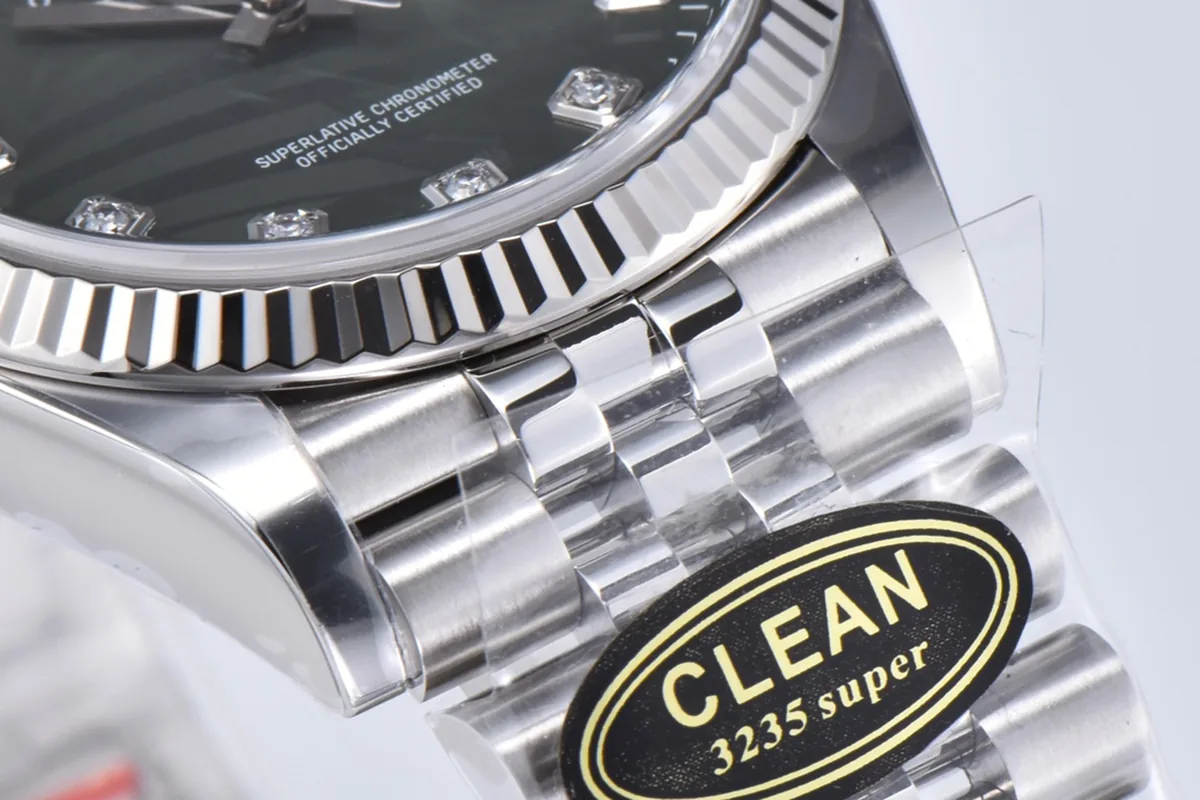 Datejust 36 126334 Olive Green Dial with Diamond Marker on Jubilee Bracelet - Image 7