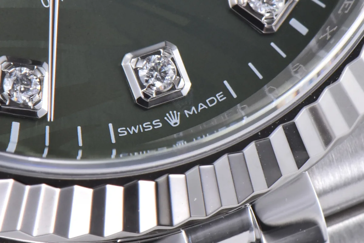 Datejust 36 126334 Olive Green Dial with Diamond Marker on Jubilee Bracelet - Image 6