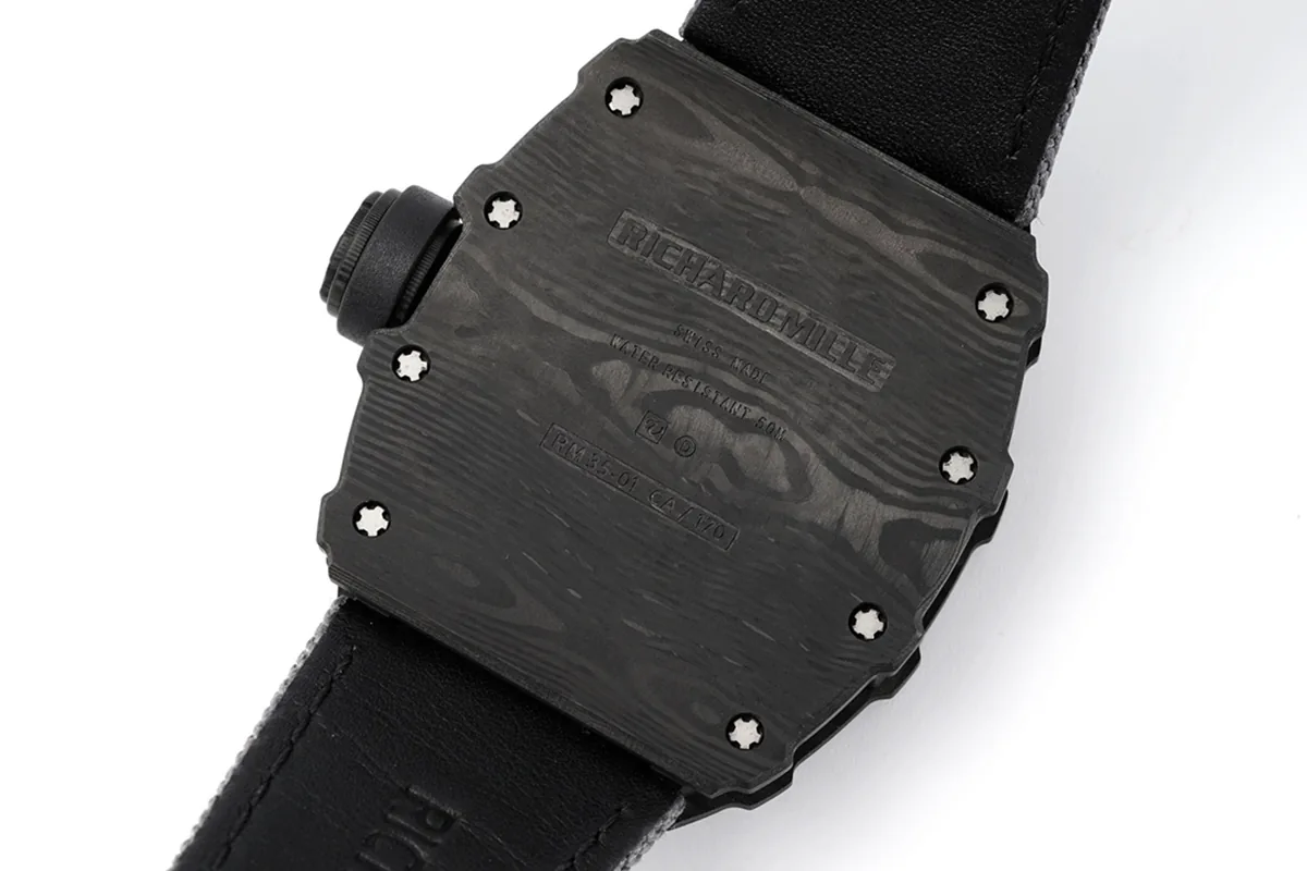 RM 035-01 Rafael Nadal NTPT Carbon on Grey Nylon Strap (Sonic) - Image 8