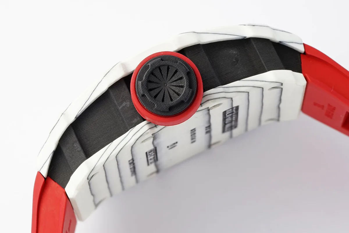 RM 035-01 Rafael Nadal White NTPT on Red Rubber Strap (Sonic) - Image 5