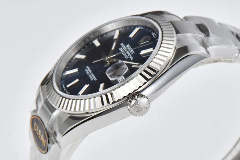 Datejust 36mm CF 126334 quadrante blu indici a bastone su bracciale Oyster - immagine 9